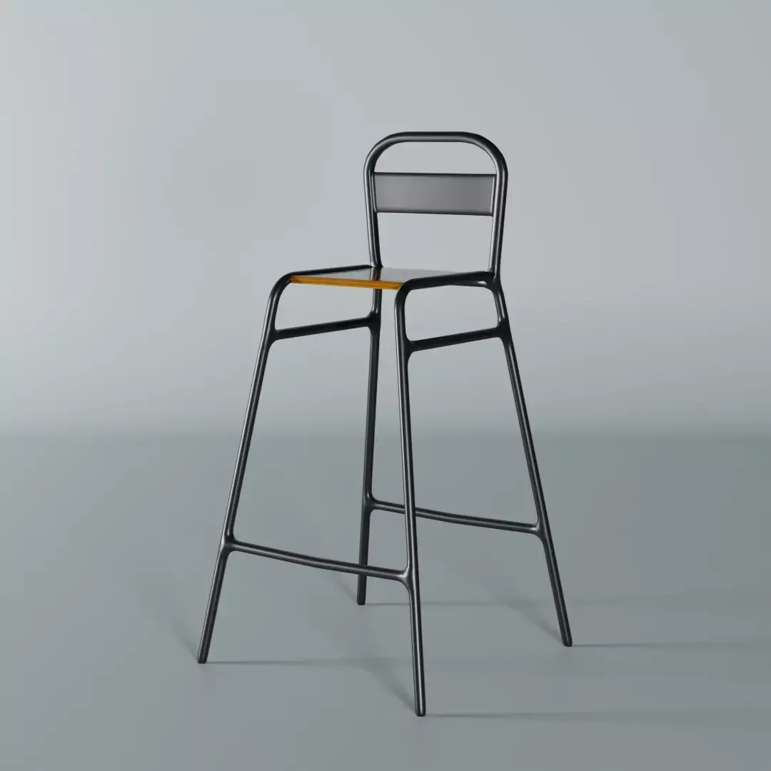Modern Bar Chair Free 3D model buy