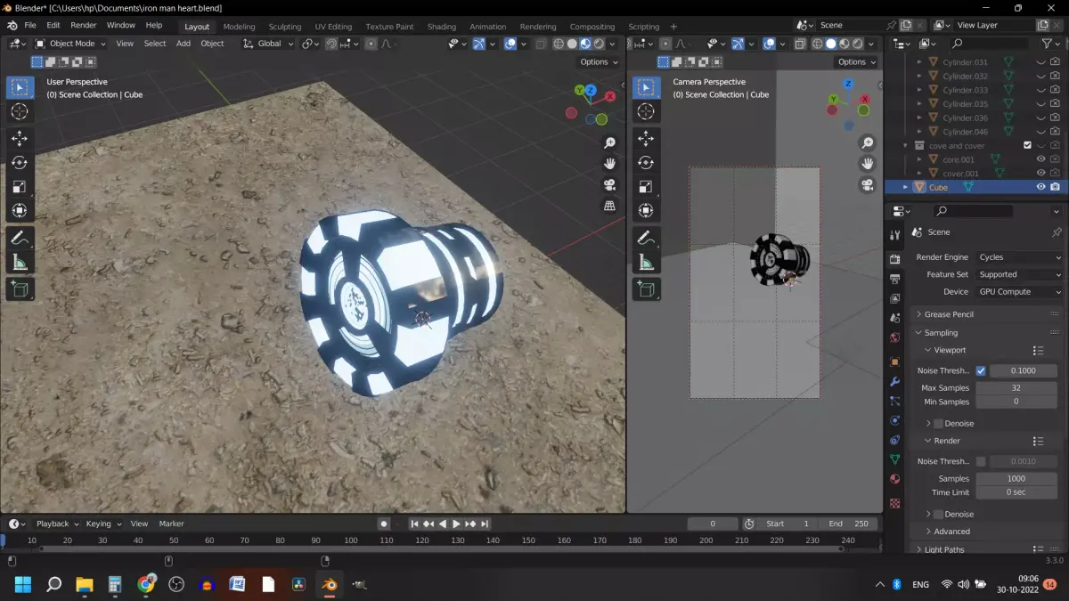 IRON MAN HEART the ARC reactor Low-poly 3D model