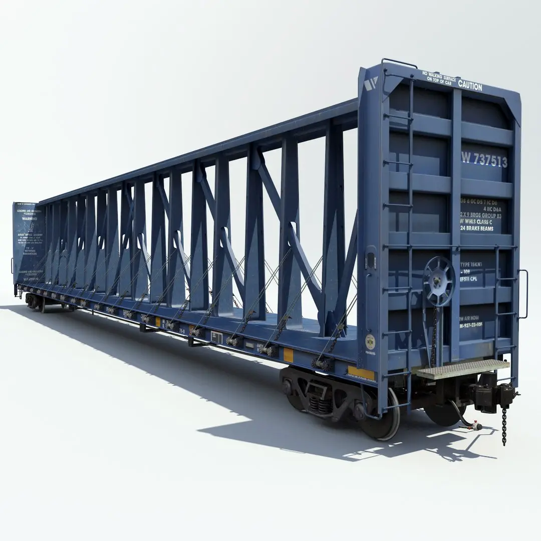 Centerbeam Flat Car 3D model