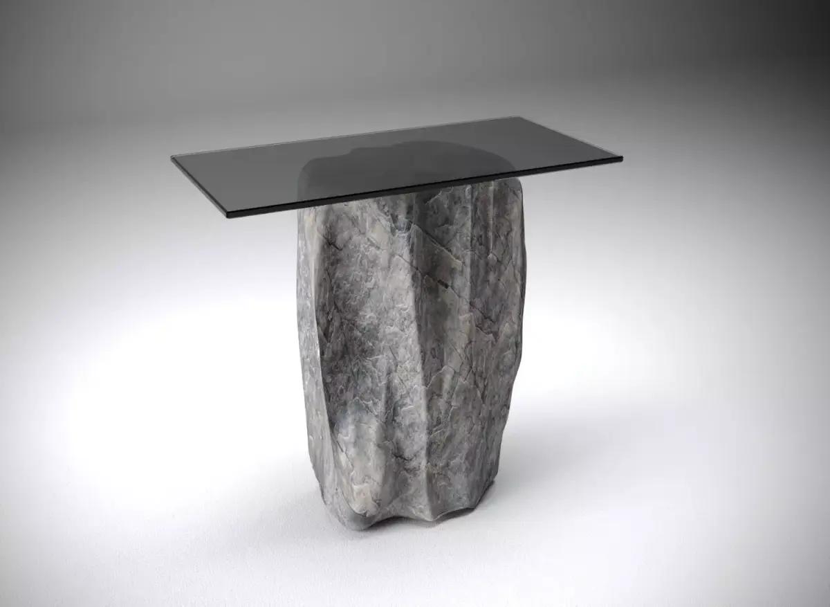 Minimal Rock Table Free low-poly 3D model
