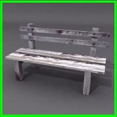 Bench 3d model wooden 3D model