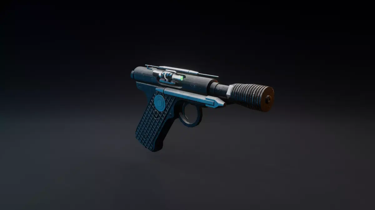StarWars DT-12 heavy blaster Low-poly 3D model