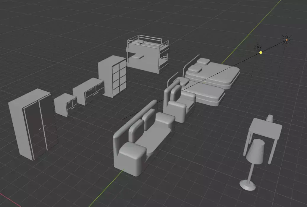 Asset pak furniture Free 3D model