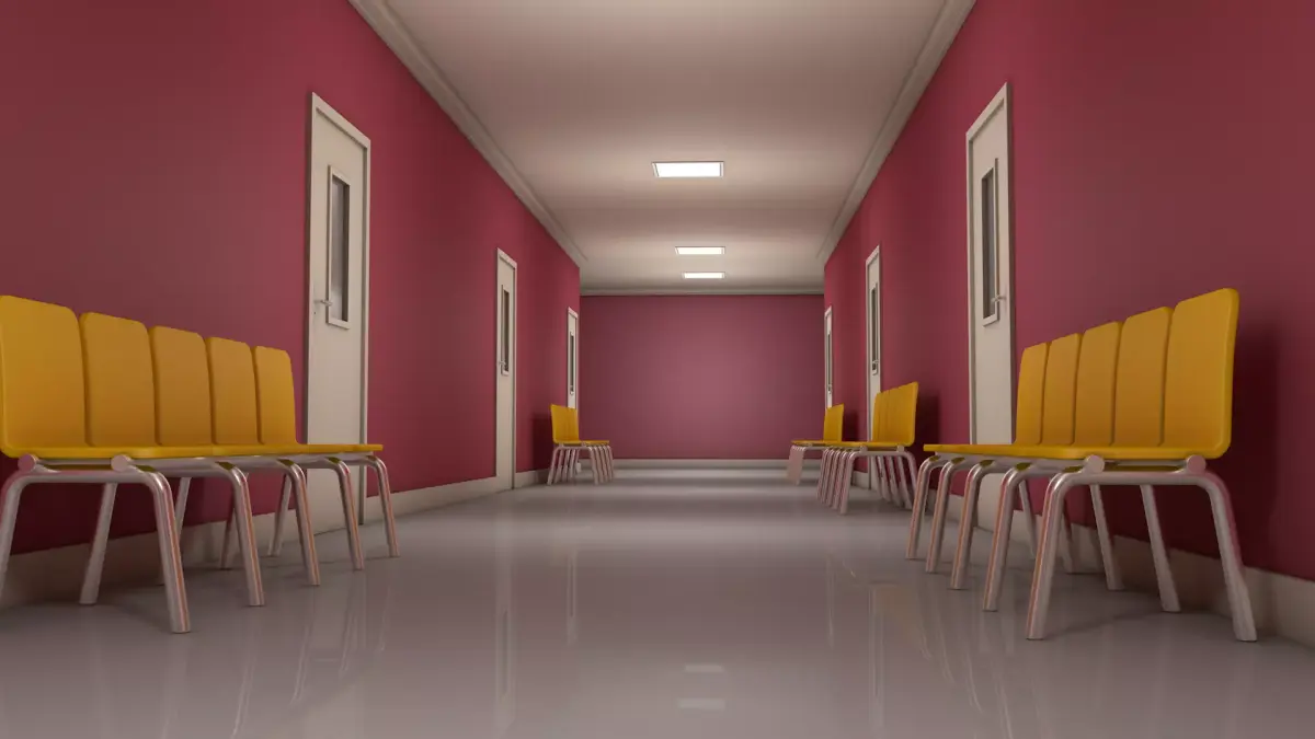 Hospital Corridor Hallway 3D model
