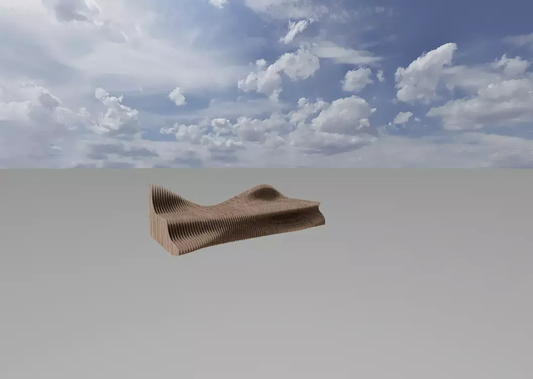 Parametric bench sofa 3D model