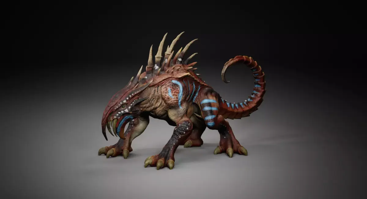Scary horror alien enemy creature 3D model