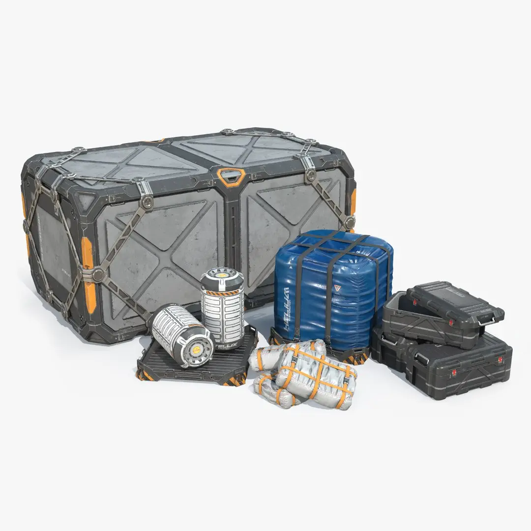 Sci-fi Cargo PBR 3D model
