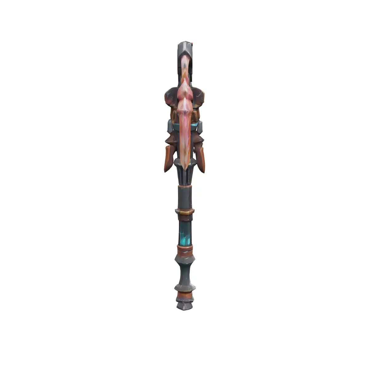 game asset a scifi axe crystal style texture rugged fortnite 3D model