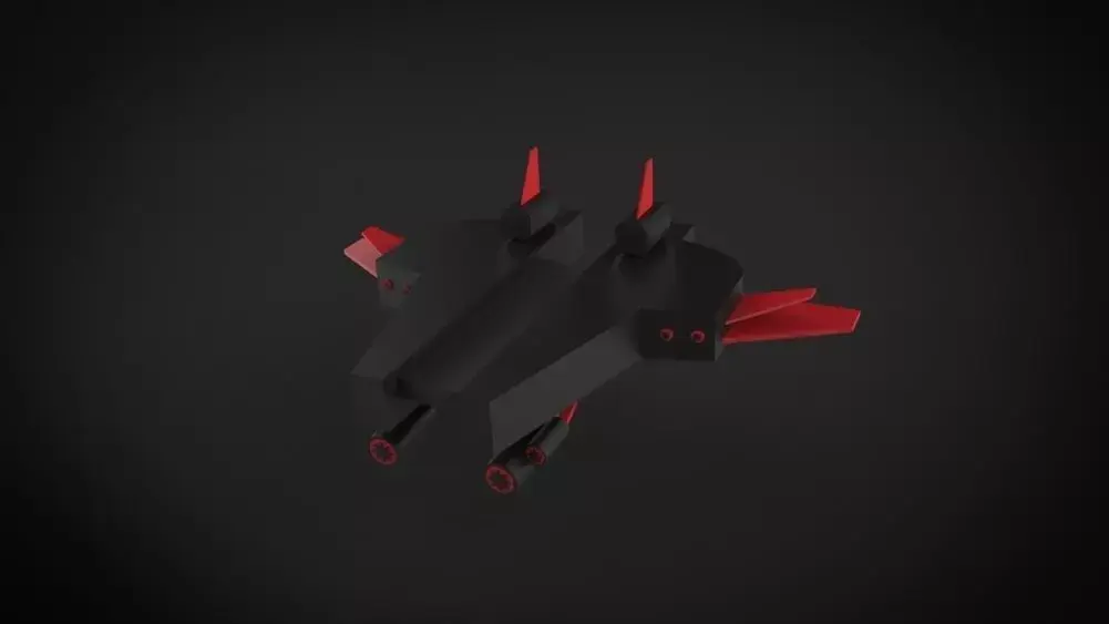 BattleWar SpaceShip Low-poly 3D model