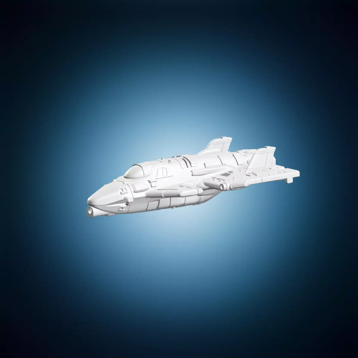 Futuristic Sci-Fi Fighter Jet Spaceship Miniature 3D print model
