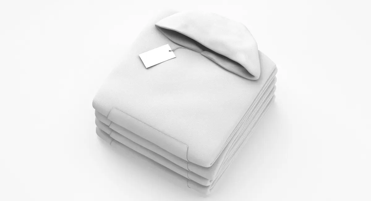 Folded Hooded Sweatshirt 4 Pile Color Variations(1) 3D model