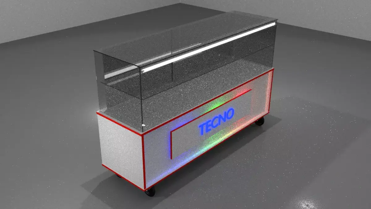 Shop or store display showcase Free low-poly 3D model