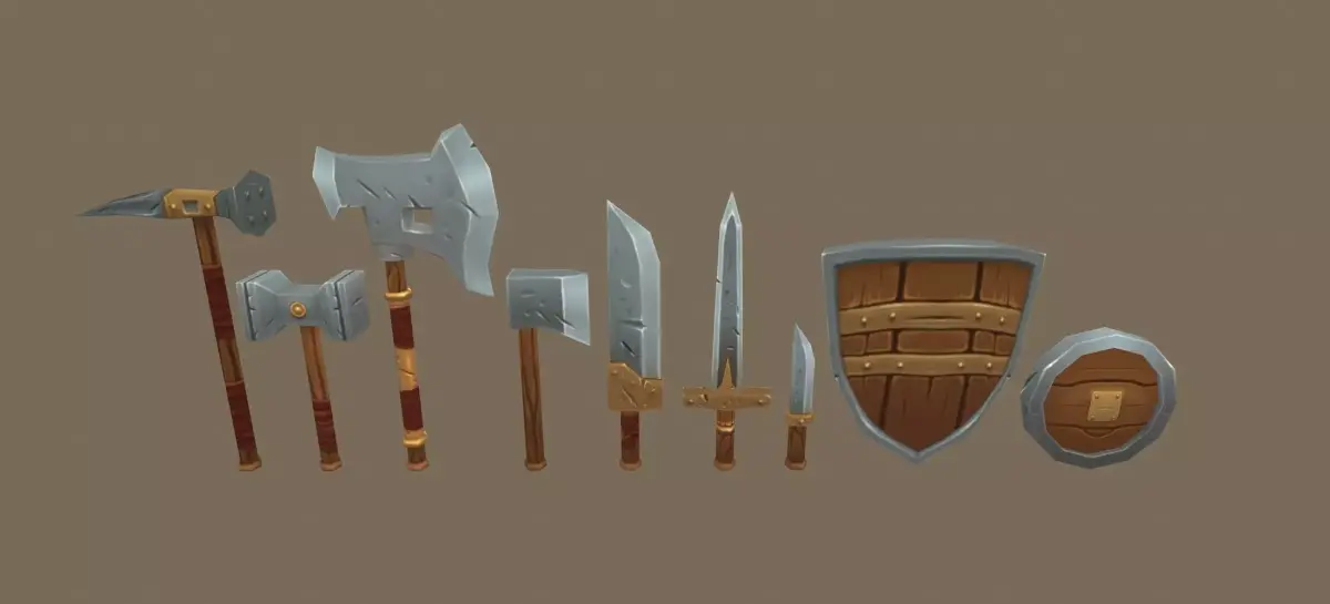 Meele Weapons Low-poly 3D model