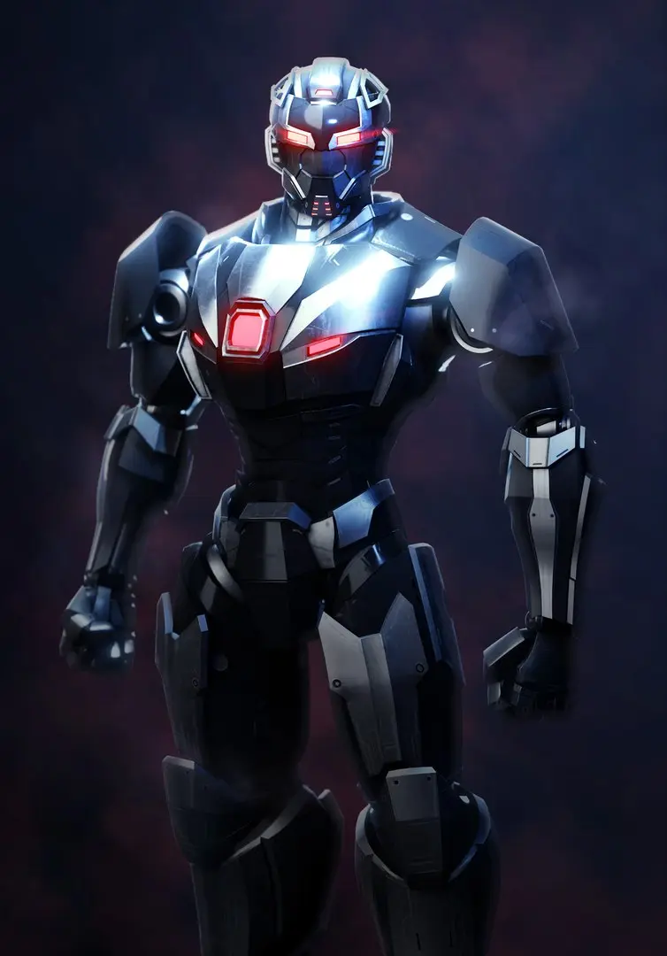 Robot Character low-poly asset 3D model