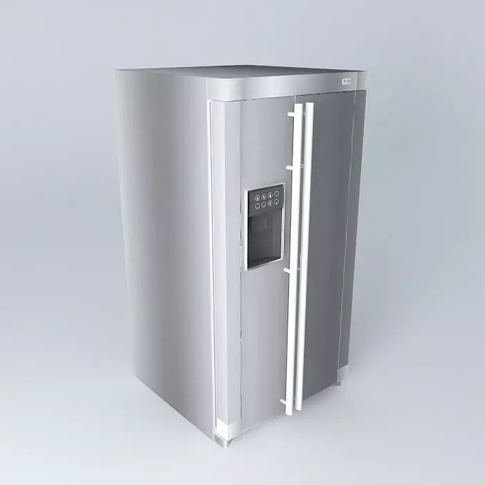 Kit silver refrigerator Free 3D model