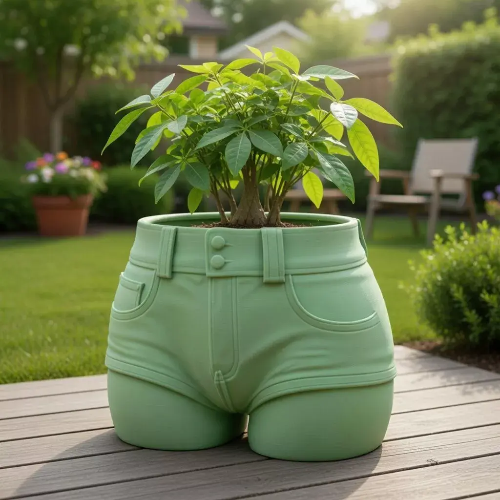 3D Printed Shorts Flower Pot - Funny Jeans Planter STL 3D print model