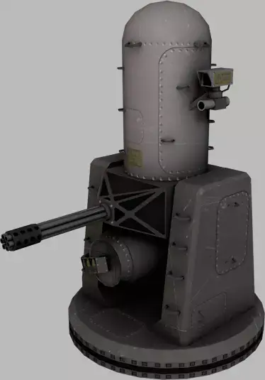 Phalanx CIWS Low-poly 3D model buy