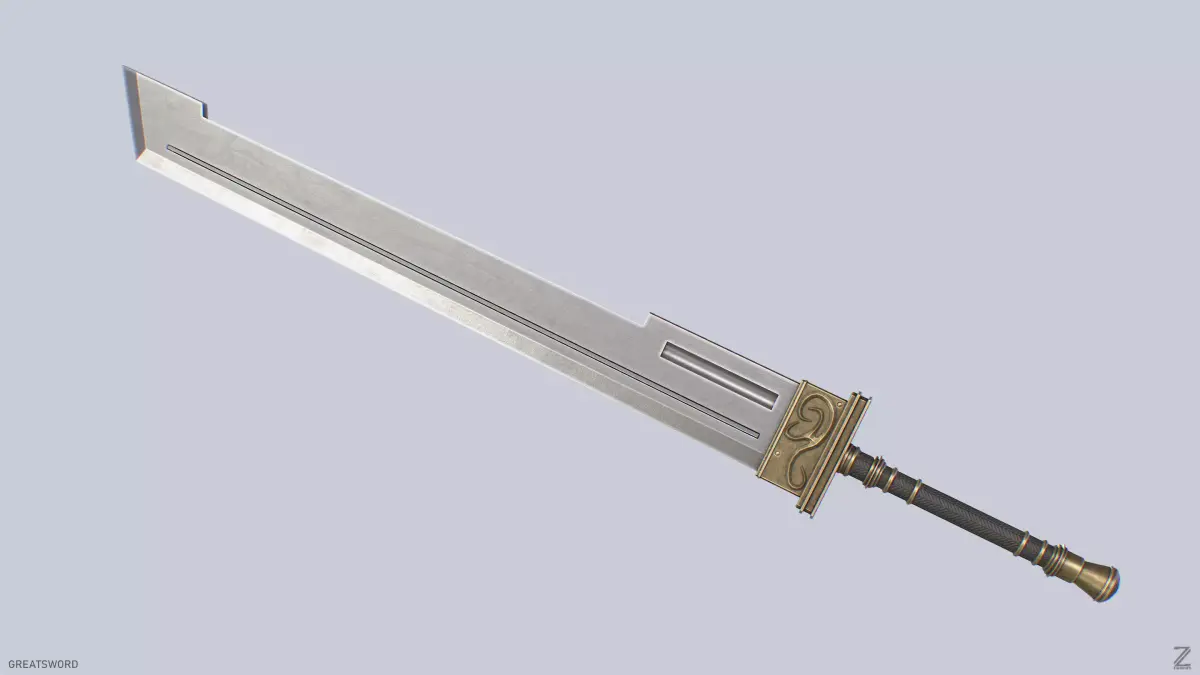 Greatsword Low-poly 3D model order