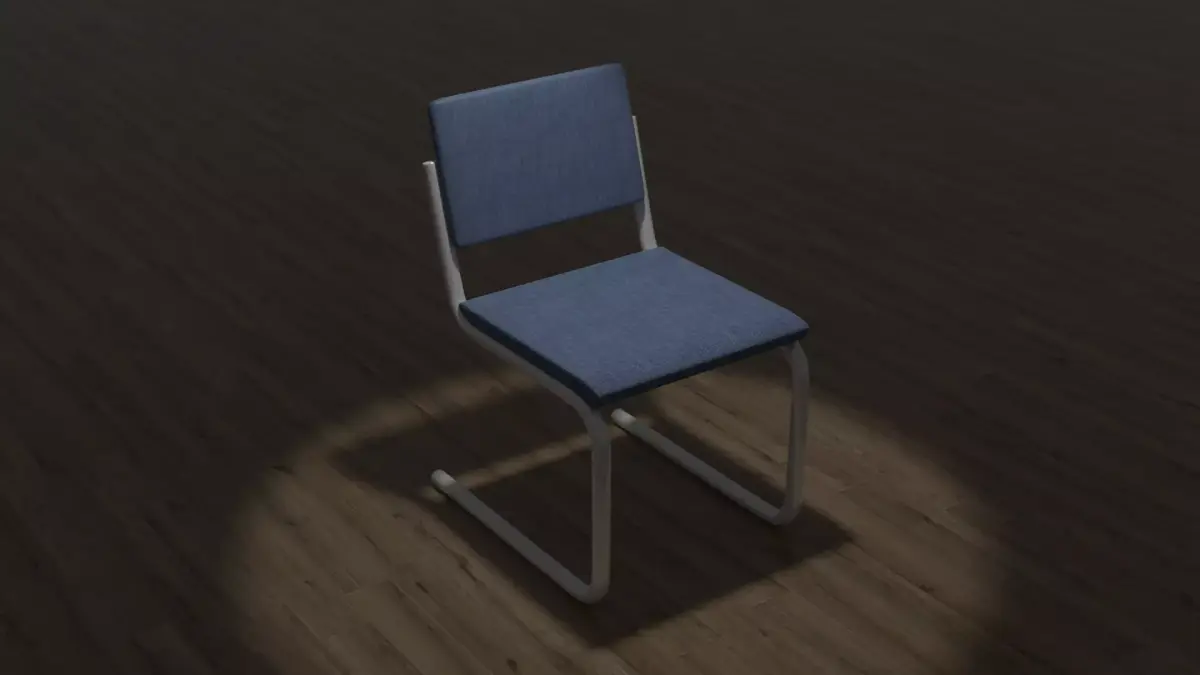 Generic Table Chair Set  Free low-poly 3D model