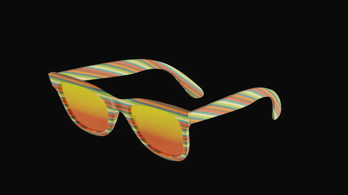 Bamboo Sunglasses 3D model
