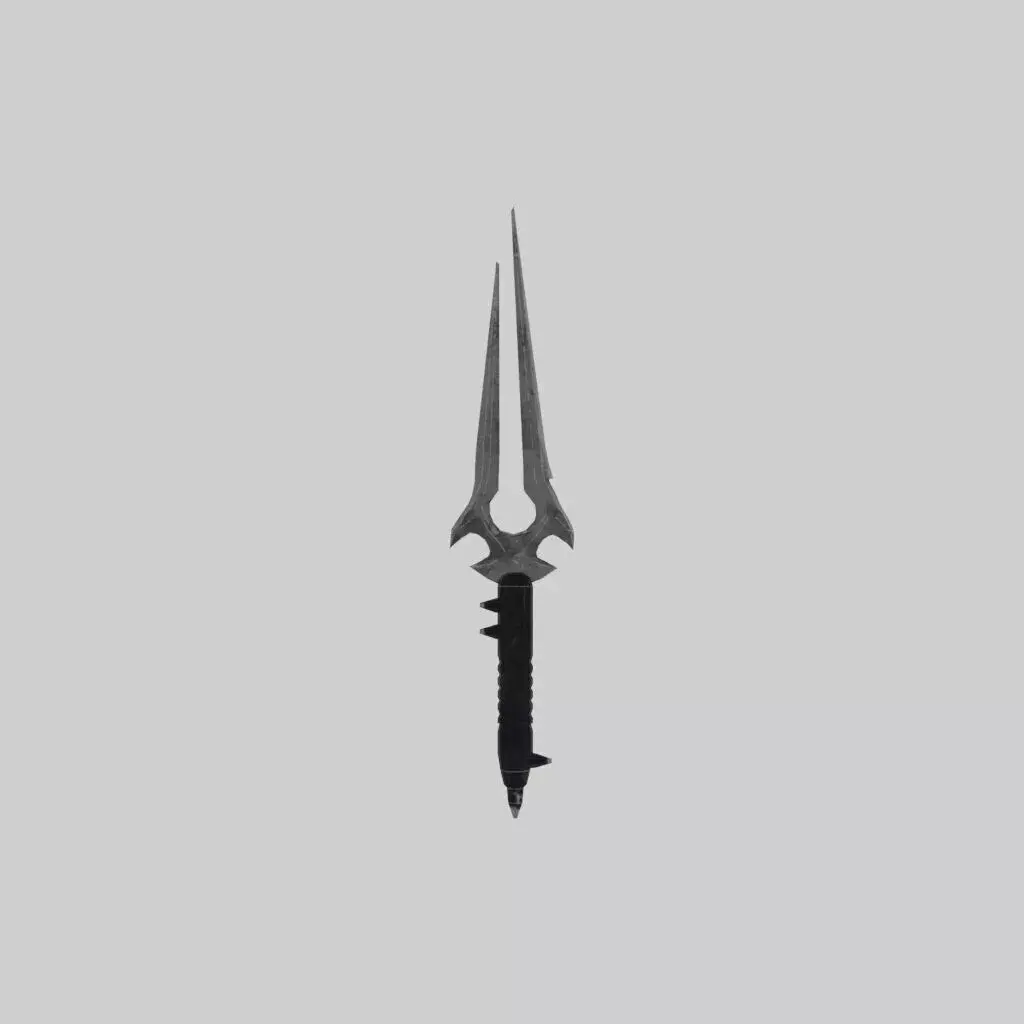 Stylized Fantasy Twin Blade Dagger Game-Ready Low Poly 3D Mode Low-poly 3D model