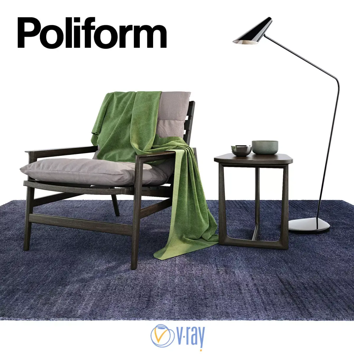Ipanema Armchair Set 3D model