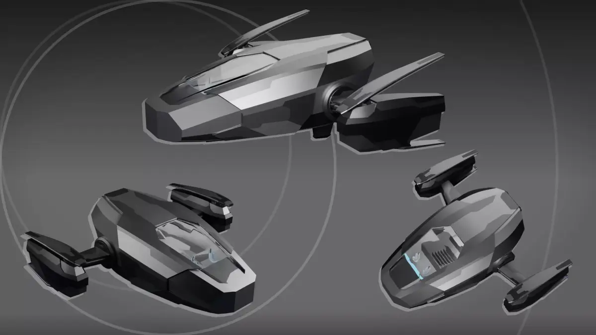 Spaceship futuristic looking robot 3D model