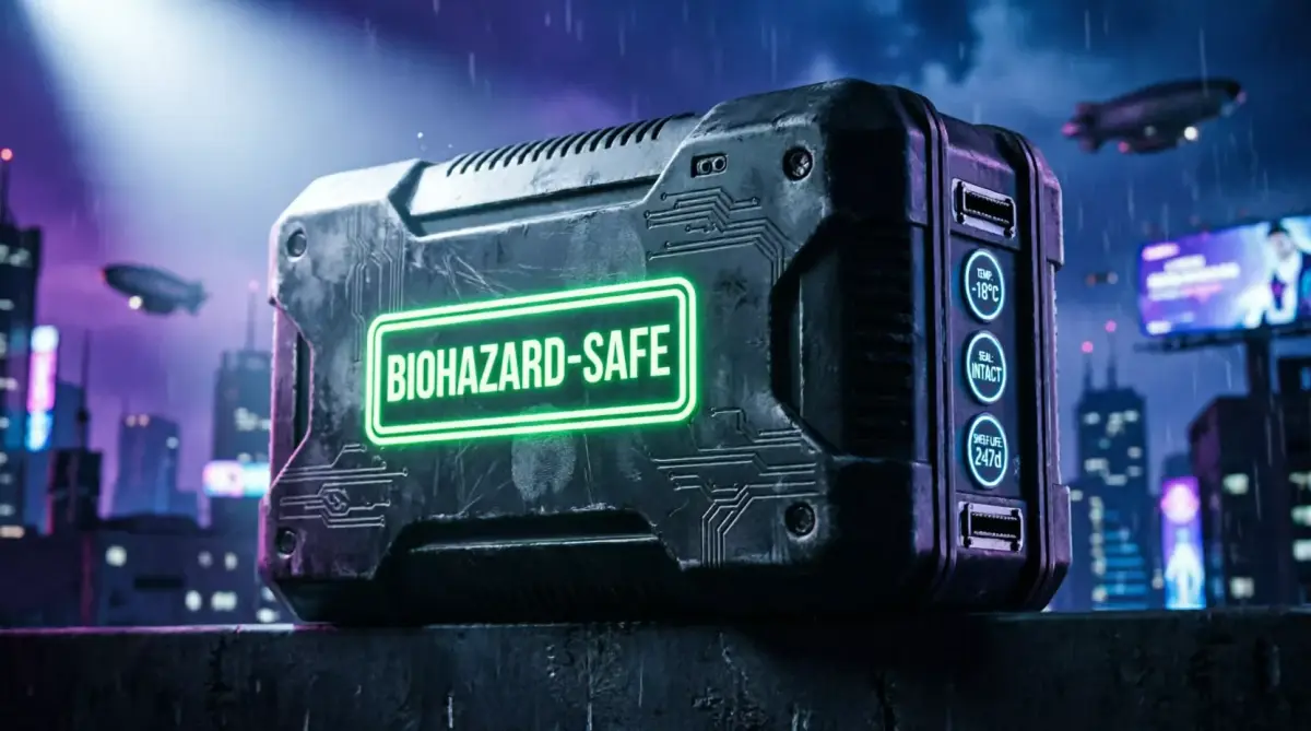 Sci-Fi Biohazard Containment Case Low-poly 3D model