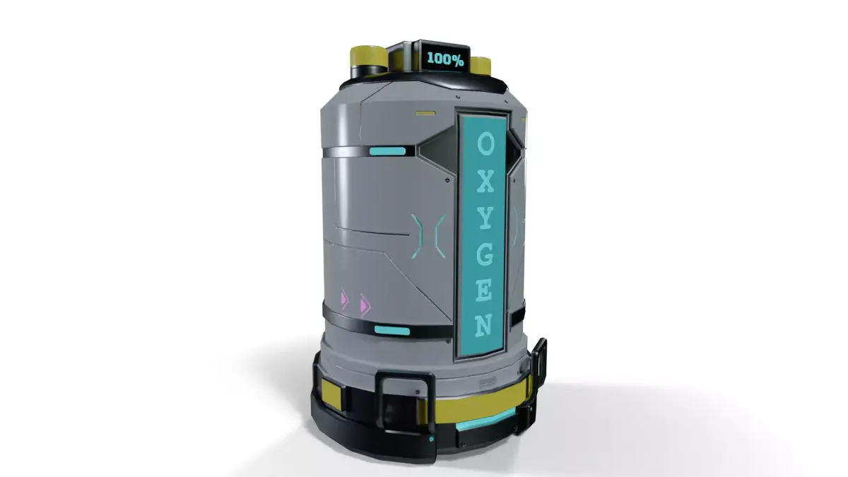 Sci-Fi Medical Oxygen Tank Low-poly 3D model