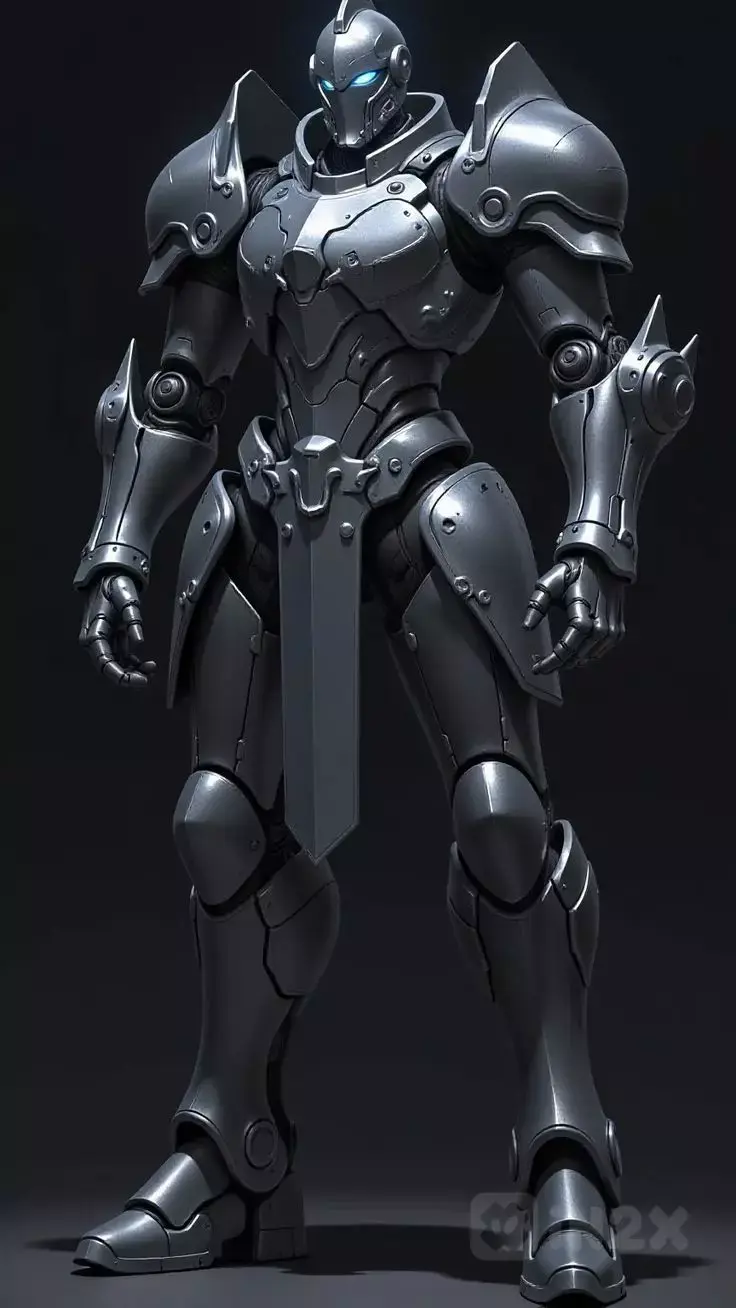 Futuristic Armored Knight 3D model