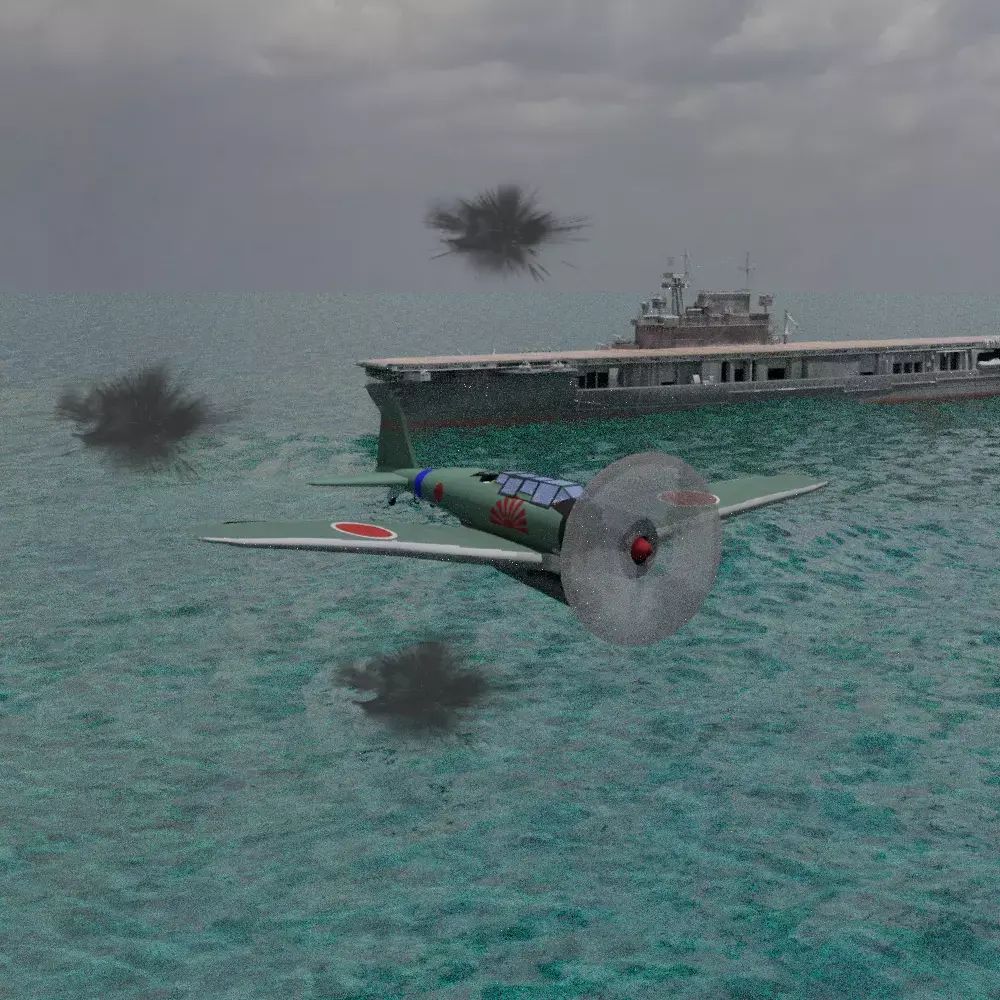 IJN BN5 Kate Torpedo Bomber 3D model