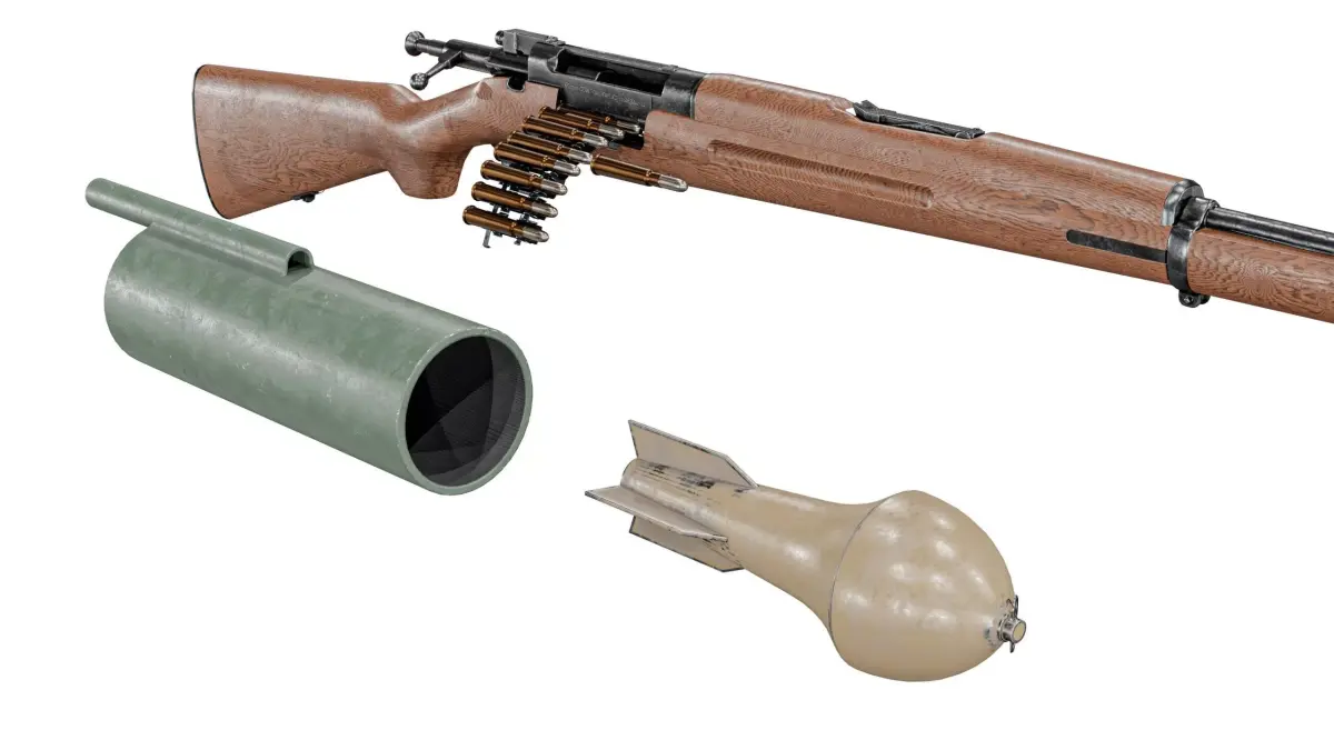  M1894 krag jorgsenson Rifle With Grenade Launcher Low-poly 3D model
