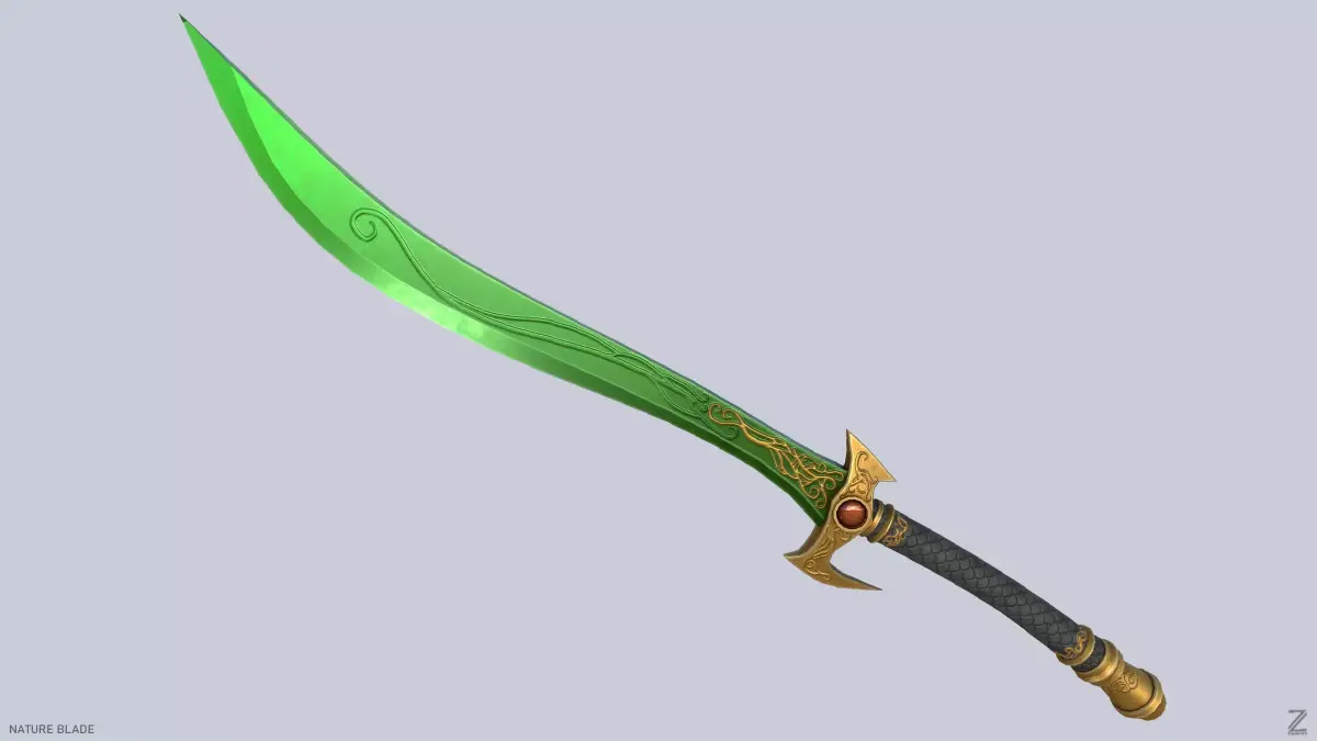 Nature blade Low-poly 3D model order