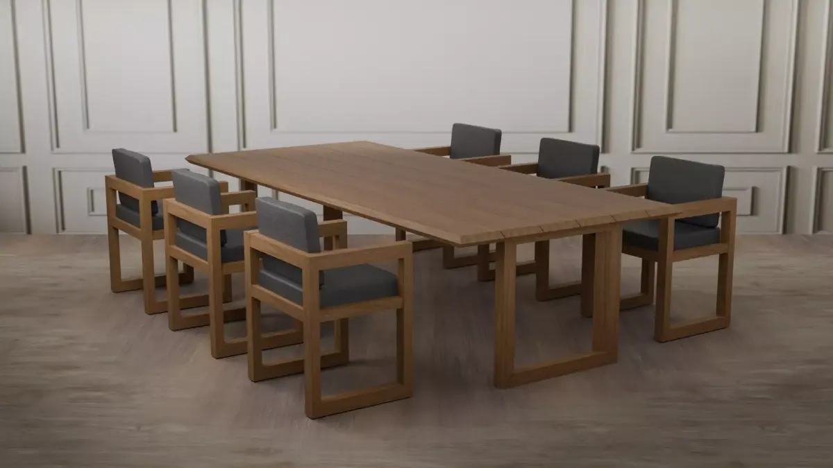 Outdoor Garden Set Patio Furniture Dining Set Tables and Chairs 3D model