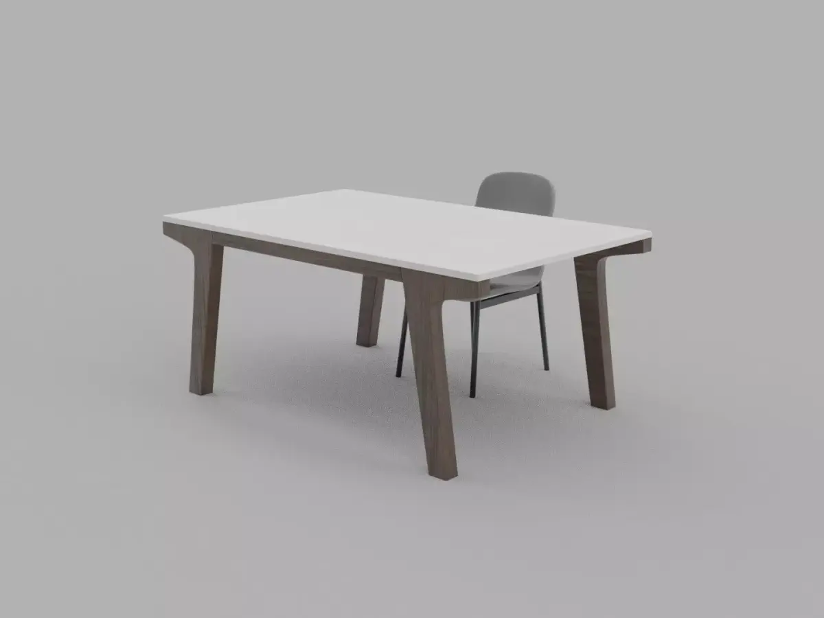 Modern Simplistic Chair and Table Free 3D model