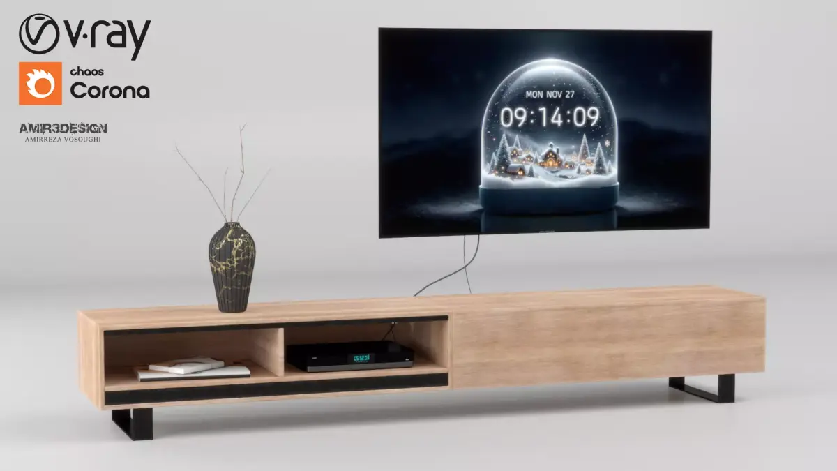TV Set amir3design Free 3D model