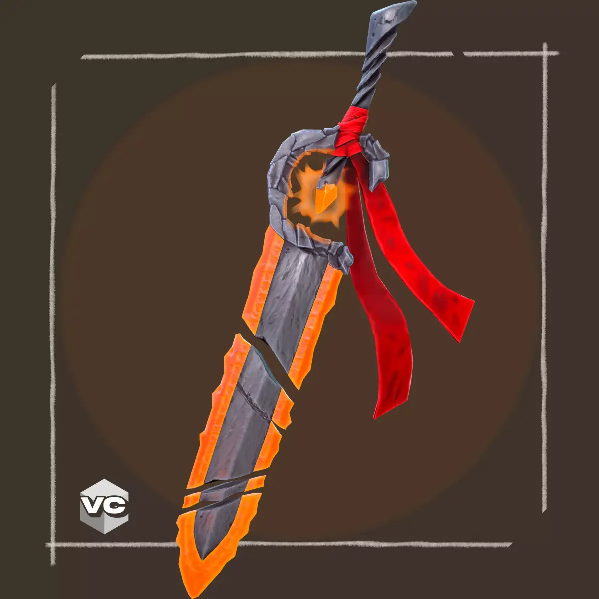 Phoenix Sword - Game Ready -  Low-poly 3D model
