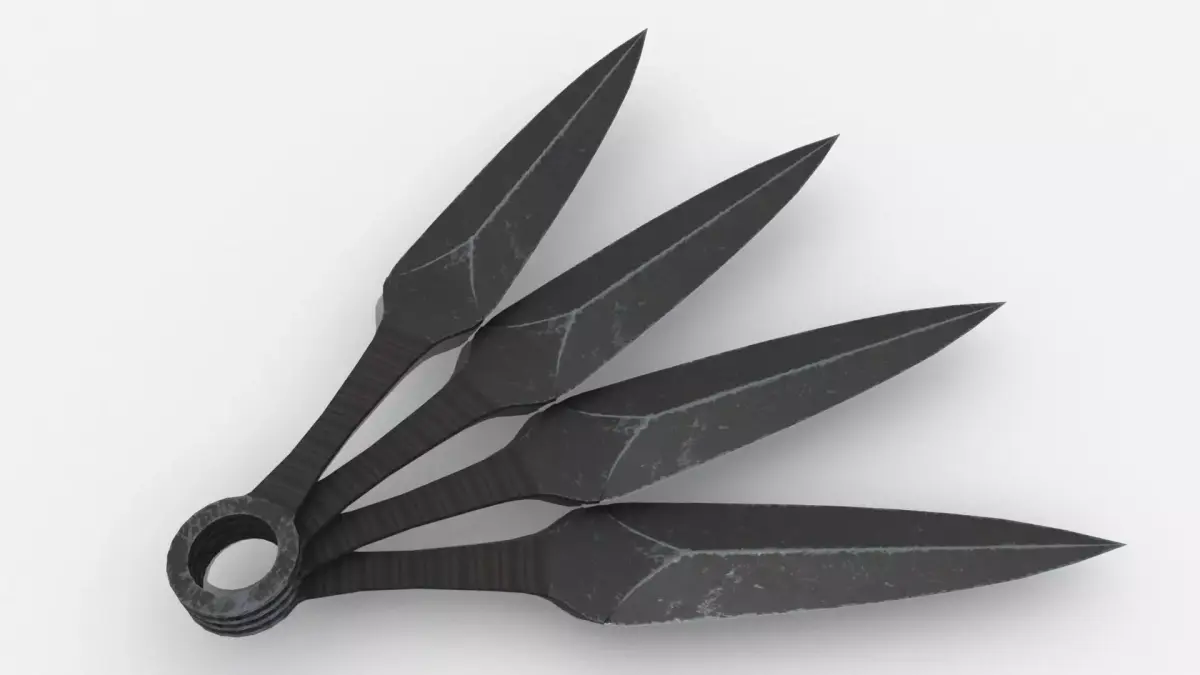 Survival Kit - Throwing Knife Low-poly 3D model