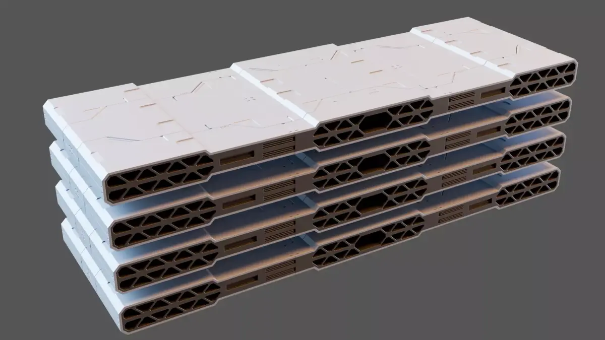 Sci-Fi Modular Panel Kitbash Set 3D model