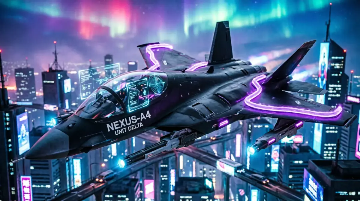 Futuristic Sci-Fi Jet Fighter 3D model