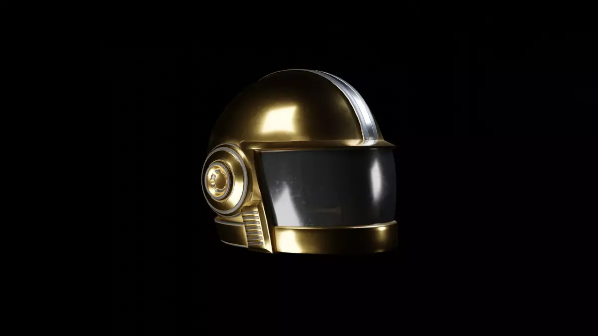 Daft Punk Style Helmet Low-poly 3D model