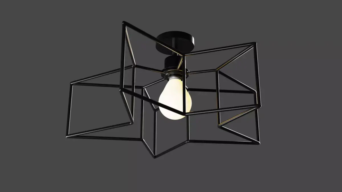  star ceiling light Free 3D model