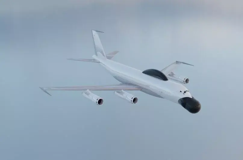 EC-135E Style Military Jet - Custom 1950s Transport Low-poly 3D model