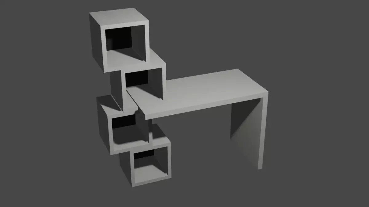 Working table Free 3D model