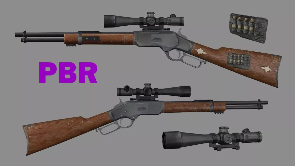 Dragon Sniper Rifle M73 Virtus Game Ready Low-poly 3D Model Low-poly 3D model