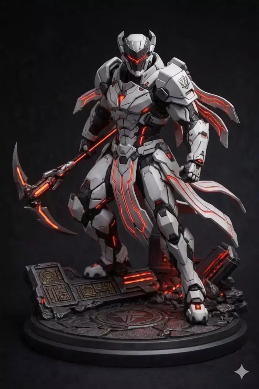  Varkesh Prime Executor Futuristic Cybernetic Warrior STL 3D print model