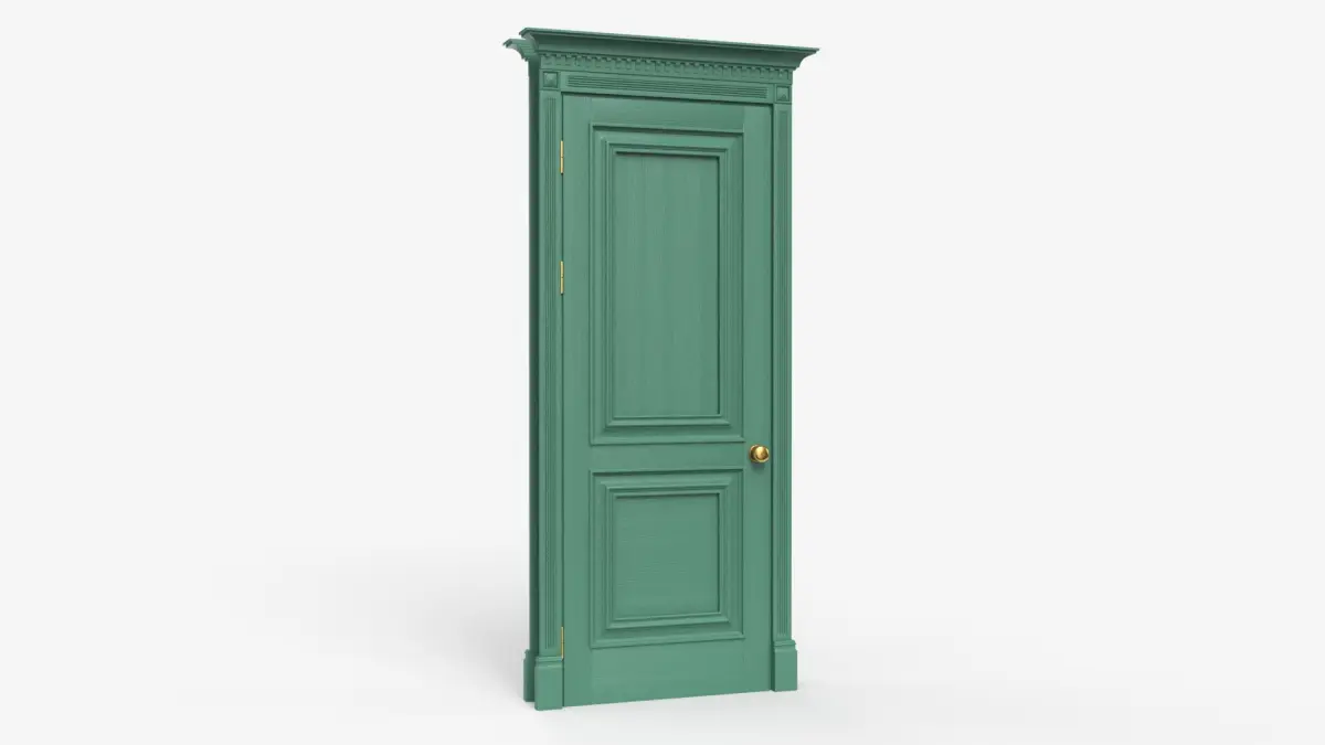 Classic Door Wood RAL 6000 3D model