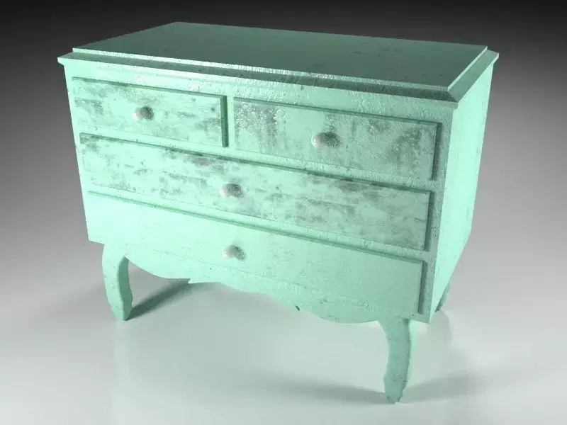 Furniture vintage 3 Free low-poly 3D model