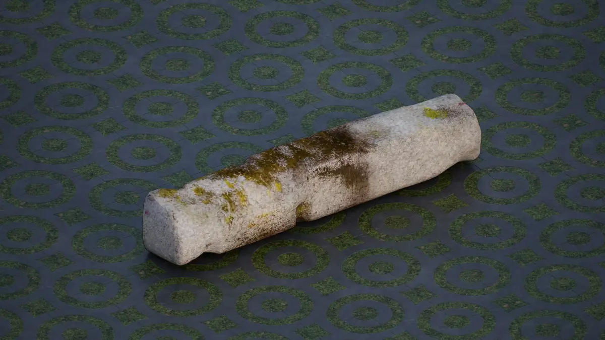 Stone Bench Low-poly 3D model buy