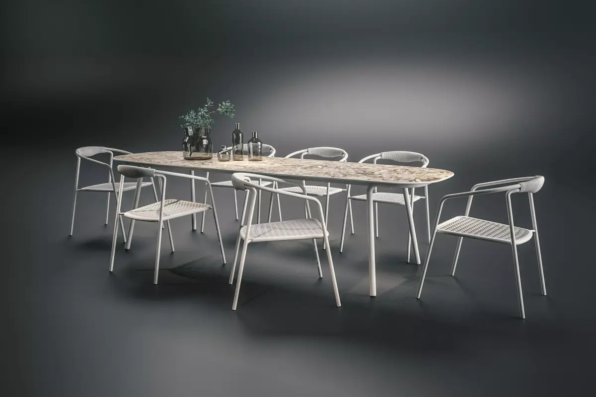 Manutti DUO chair and MINUS table Free 3D model